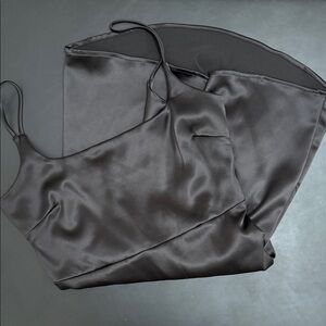 Zara Black Satin Mini Dress